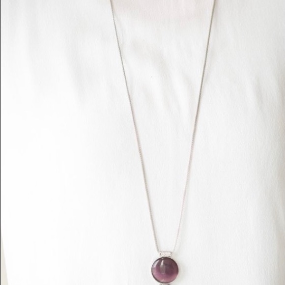 paparazzi Happy As Can Beam Purple Necklace - Picture 3 of 5